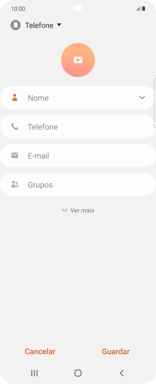 Prima a lista suspensa da lista de contactos.