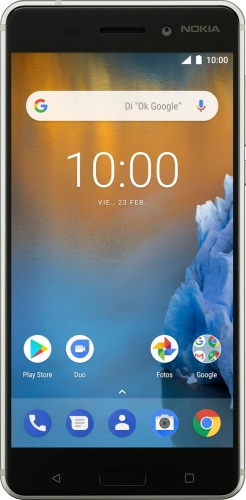 Imagen 1: Vista frontal del Nokia 6 - Silver
