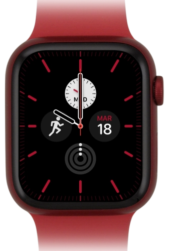 Imagen 1: Vista frontal del Apple Watch Series 7 - Red