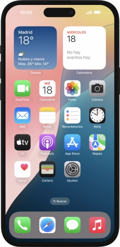 Imagen 1: Vista frontal del Apple iPhone 15 Plus - Black
