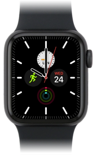 Imagen 1: Vista frontal del Apple Watch Series 5 - Black