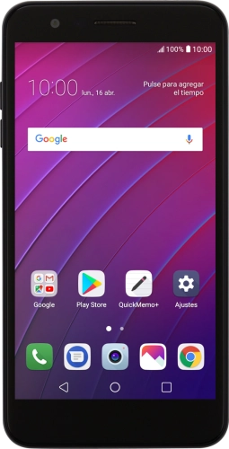 Imagen 1: Vista frontal del LG K10 (2018) - Black