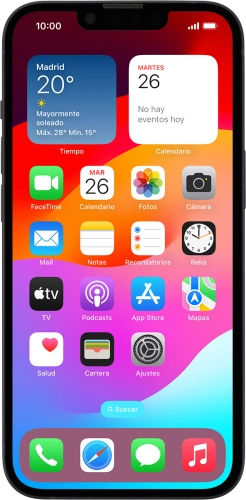 Imagen 1: Vista frontal del Apple iPhone 14 - DarkGray