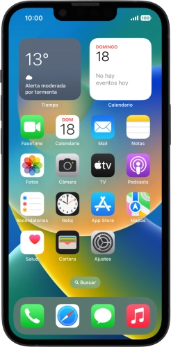 Imagen 1: Vista frontal del Apple iPhone 14 - DarkGray