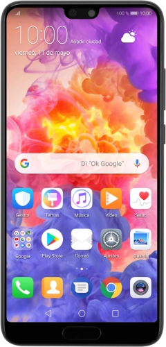 Imagen 1: Vista frontal del Huawei P20 - Black
