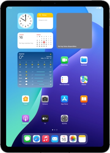 Imagen 1: Vista frontal del Apple iPad Air (2022) - DarkGray
