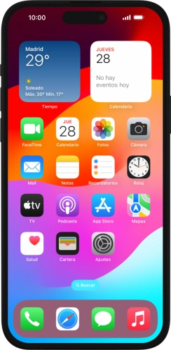 Imagen 1: Vista frontal del Apple iPhone 15 Plus - Black