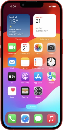 Imagen 1: Vista frontal del Apple iPhone 13 - Red