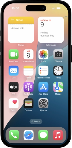 Imagen 1: Vista frontal del Apple iPhone 15 - Black
