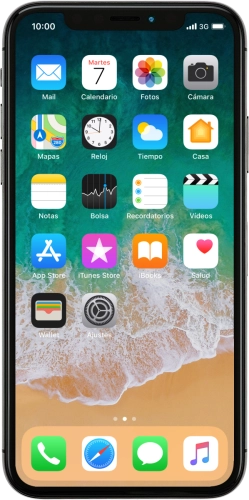 Imagen 1: Vista frontal del Apple iPhone X - Black