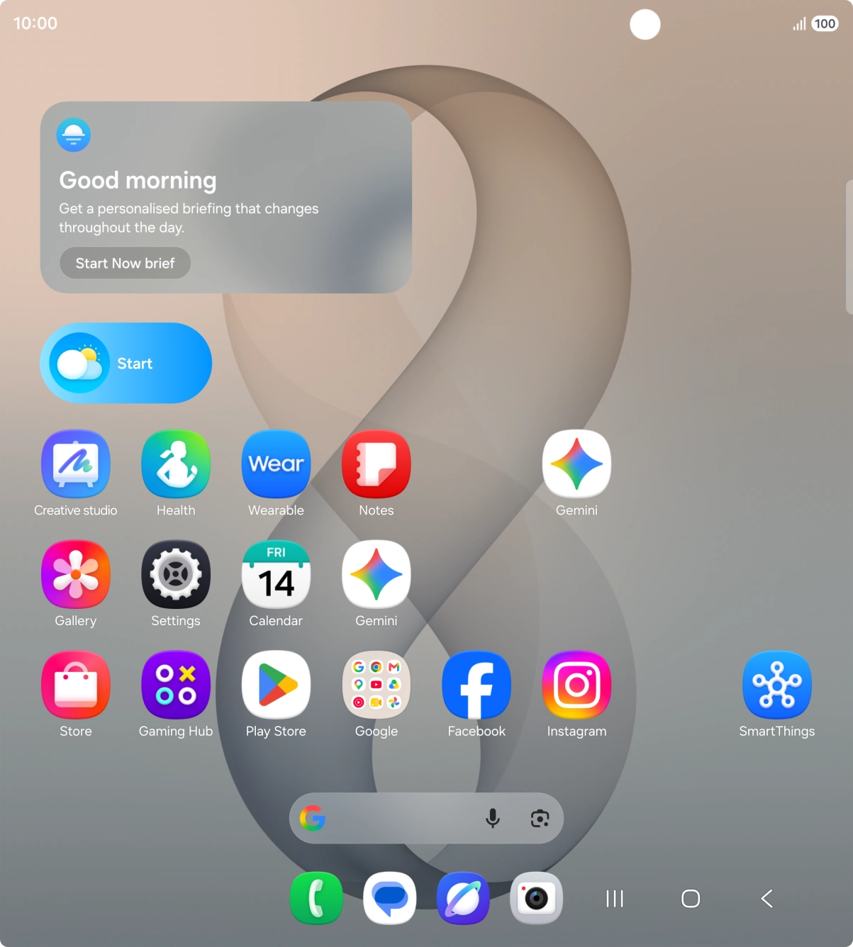Press and hold the required app icon.