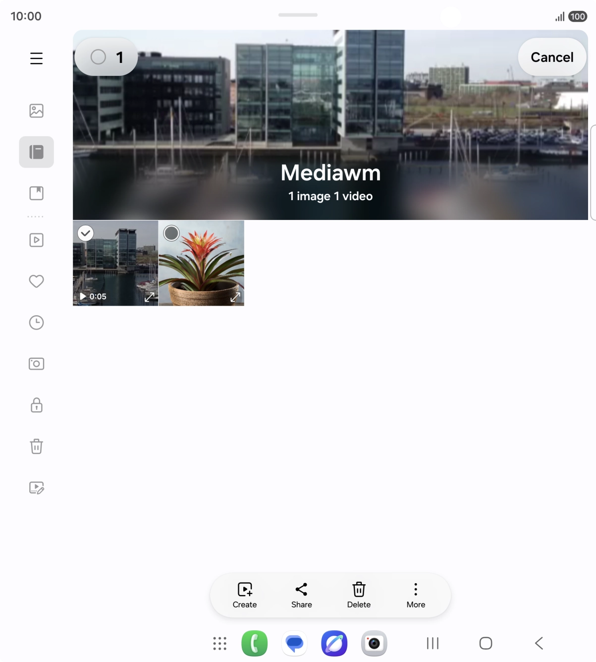 Press the select all icon.