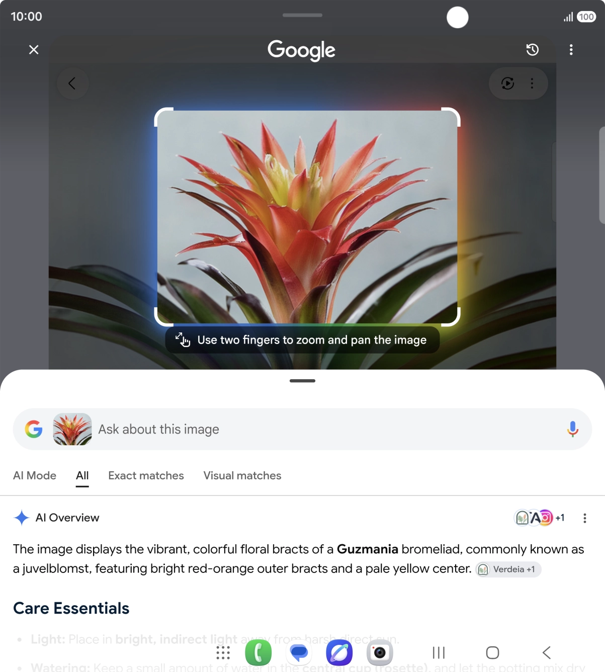 Follow the instructions on the screen to use the search results.
