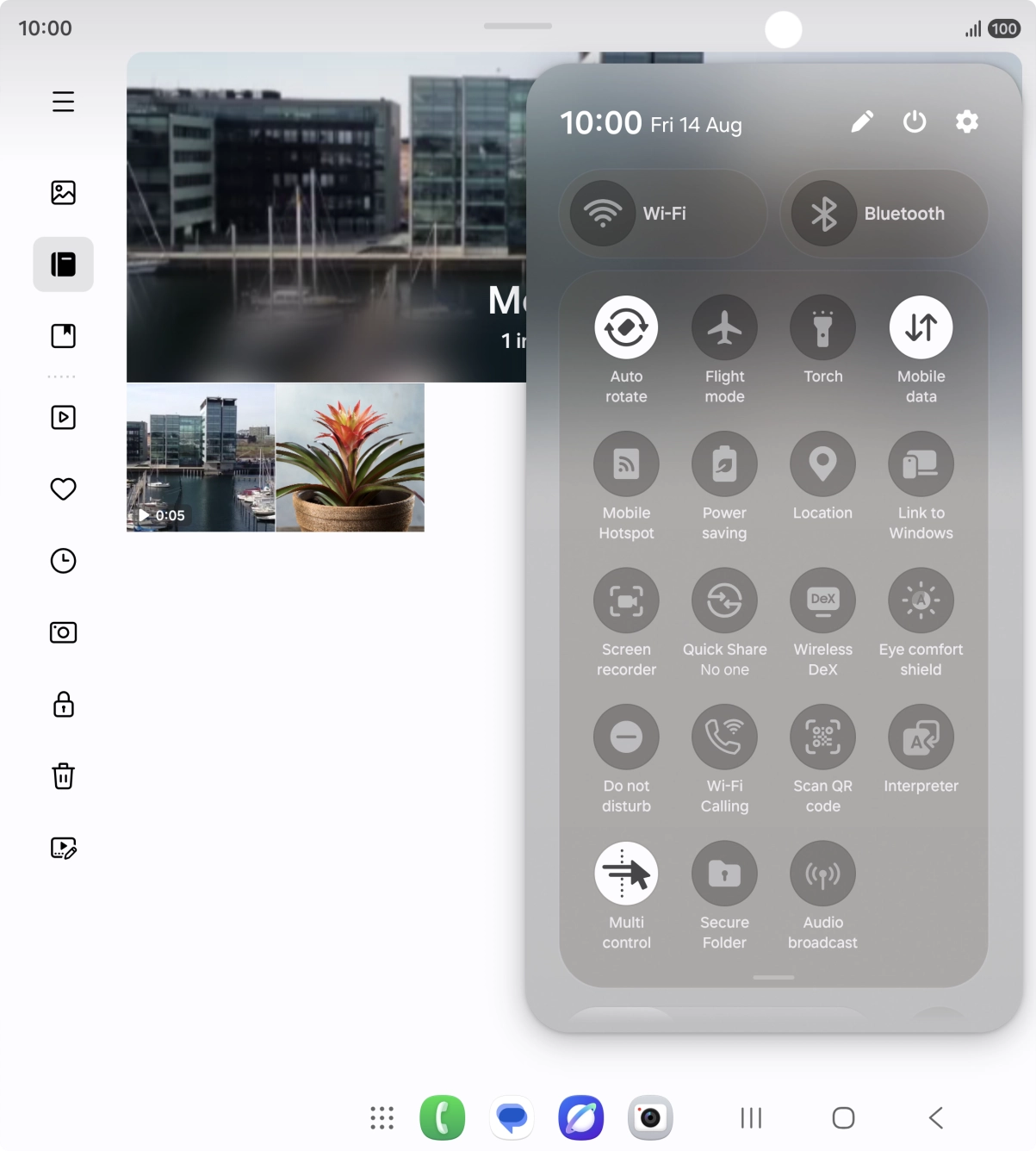 Press the screen recording icon.