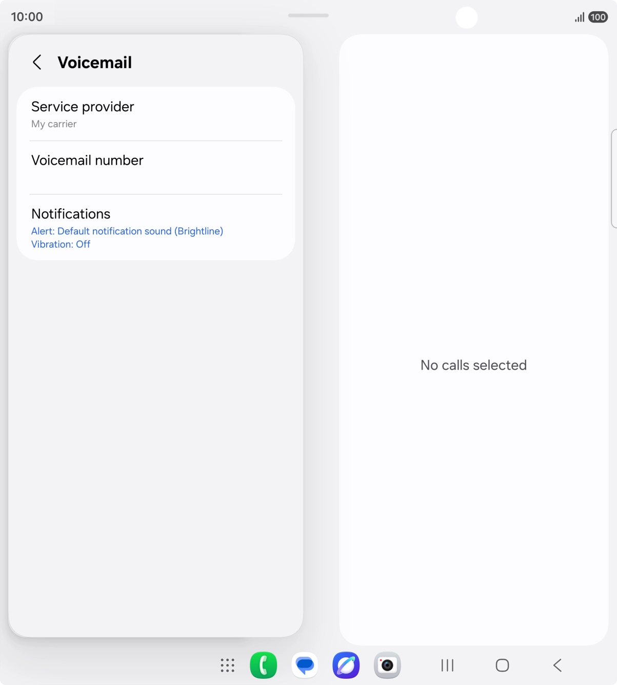 Press Voicemail number.
