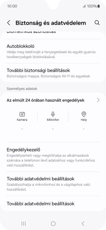 Válaszd a További biztonsági beállítások lehetőséget.