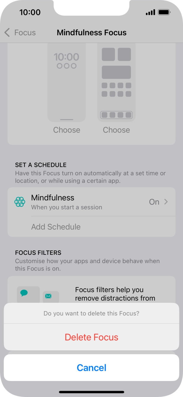 Press Delete Focus. Press Delete Focus.