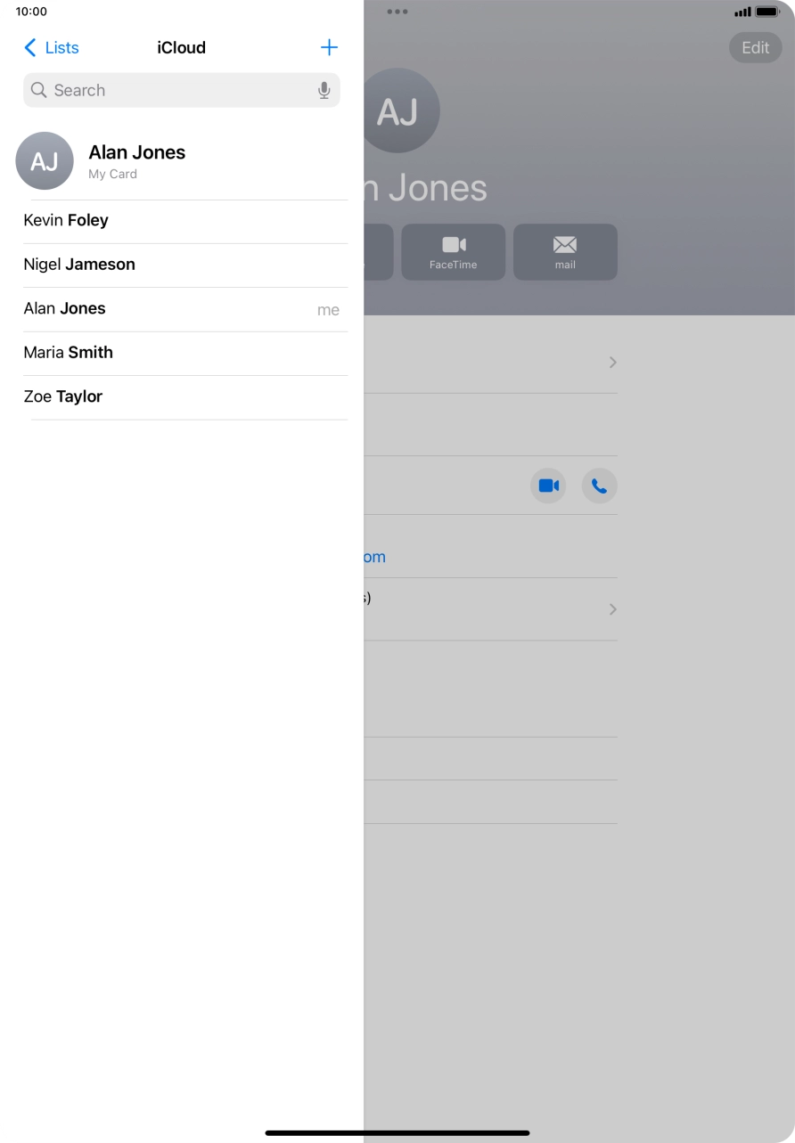 Press the new contact icon.
