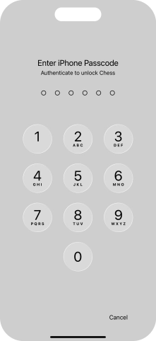 Use the lock code you created. The app is now no longer locked.
