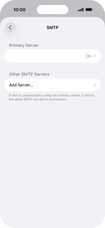Press the field below 'Primary Server'.