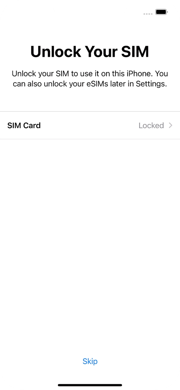 Press SIM Card.