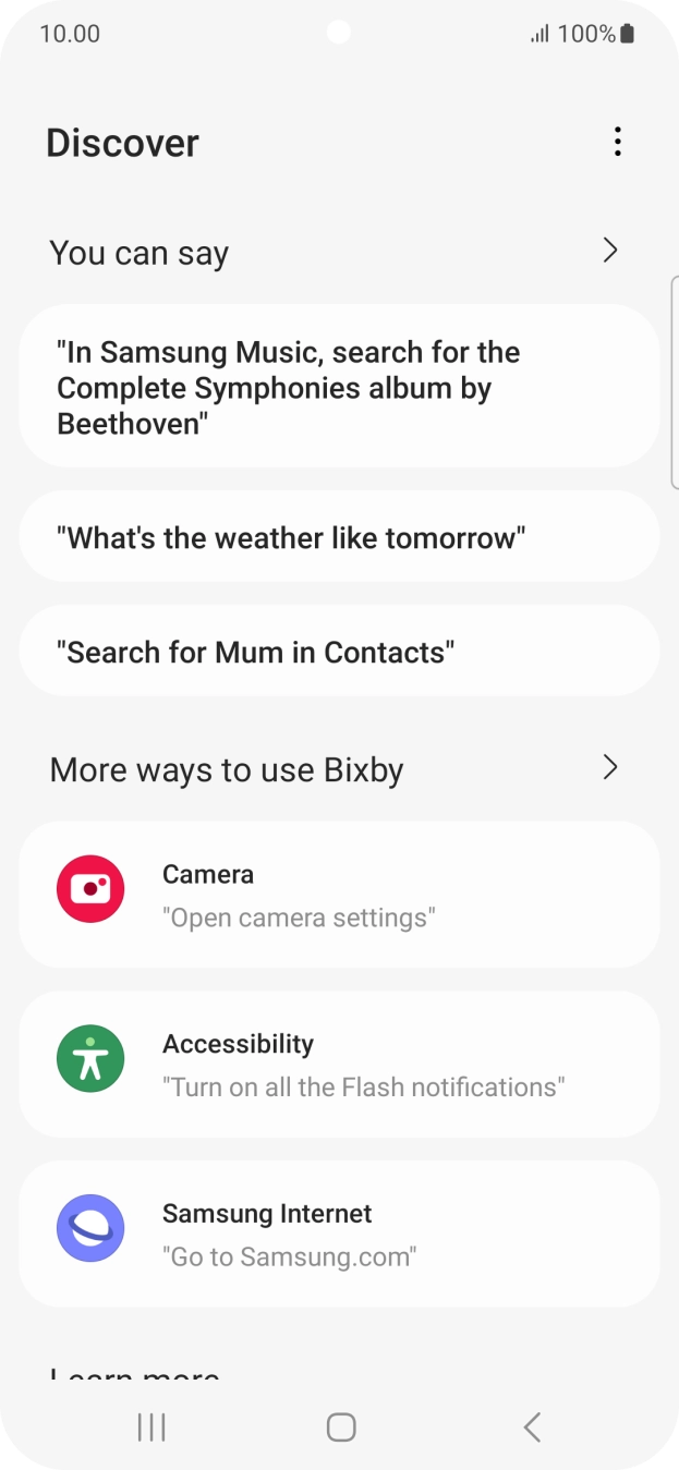 Press the menu icon.