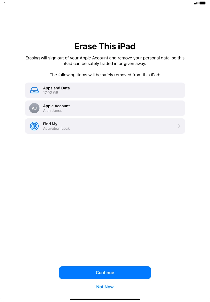 Press Continue. Press Continue.
