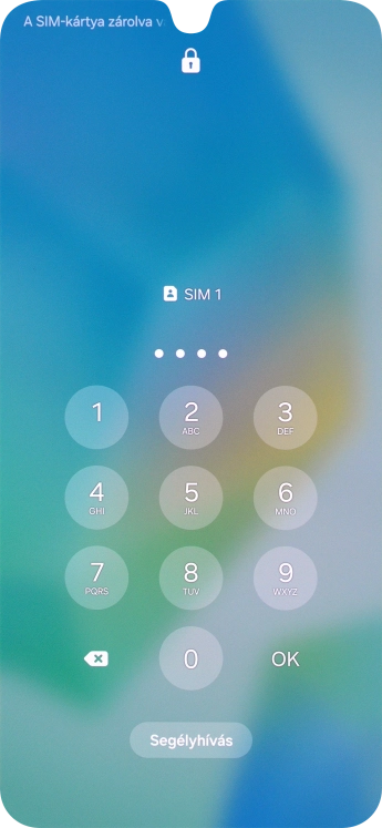 Amennyiben a telefon kéri, írd be a PIN-kódodat, és válaszd az OK lehetőséget.