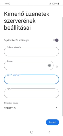 Kattints a „Port” alatti mezőre, és írd be a következőt: 587.