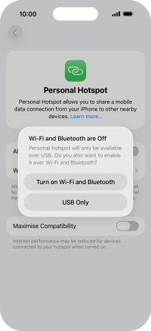 If WiFi is turned off, press Turn on Wi-Fi and Bluetooth.