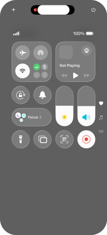 Press the screen recording icon to stop the recording.