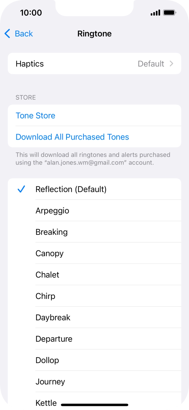 Press the required ringtones to hear them.