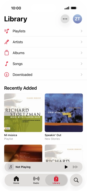 Press Playlists.