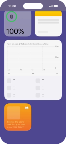 Press and hold the required widget until a pop-up menu is displayed.