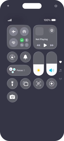 Press the airplane mode icon to turn the function on or off.