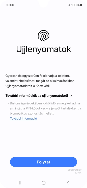 Válaszd a Folytat lehetőséget.