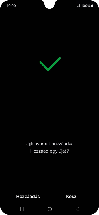 Válaszd a Kész lehetőséget.