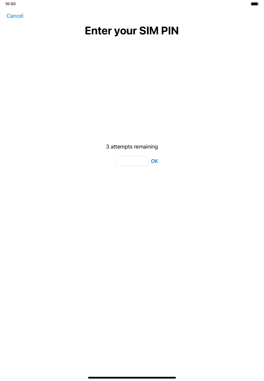 If your SIM card is locked, key in your PIN and press OK.