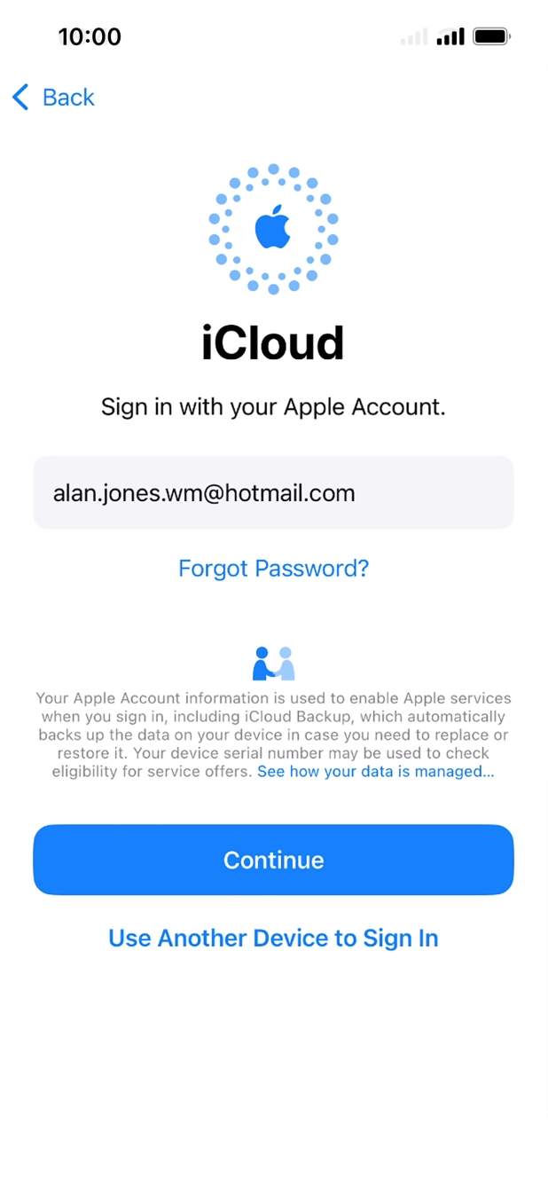 Press Continue. Press Continue.