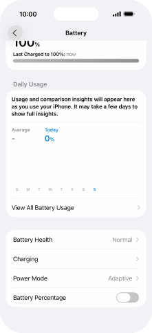 Press Power Mode.
