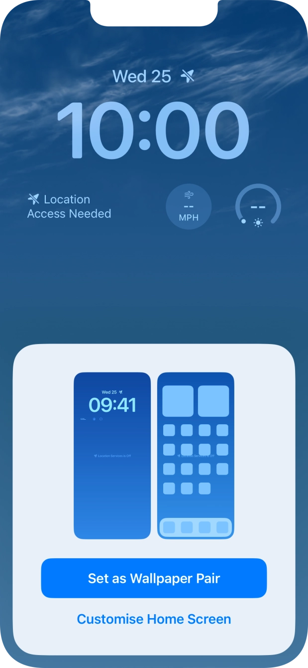 To use the same color theme on the home screen, press Set as Wallpaper Pair. To use the same color theme on the home screen, press Set as Wallpaper Pair.