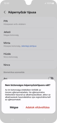 Válaszd az Adatok eltávolítása lehetőséget.