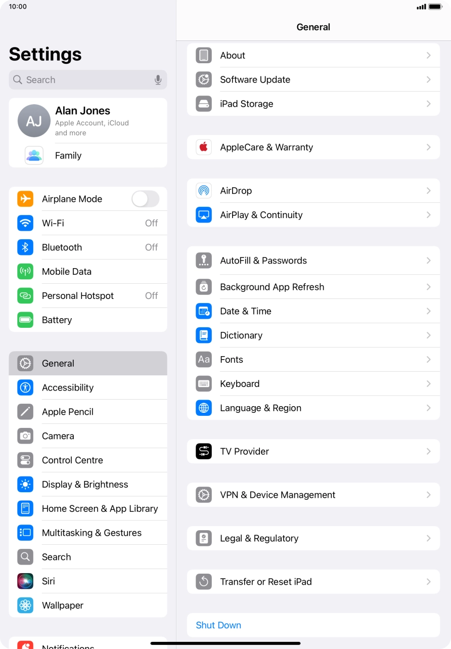 Press Transfer or Reset iPad. Press Transfer or Reset iPad.