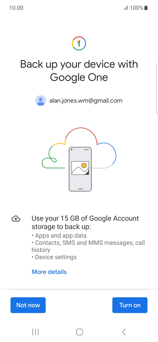 Press Turn on. Press Turn on.