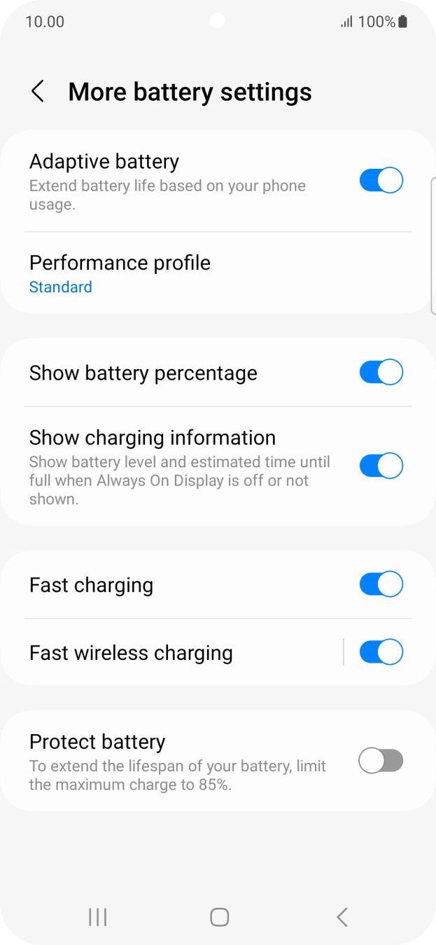 Press the indicator next to 