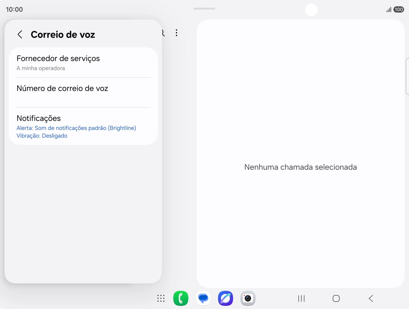 Prima Número de correio de voz.