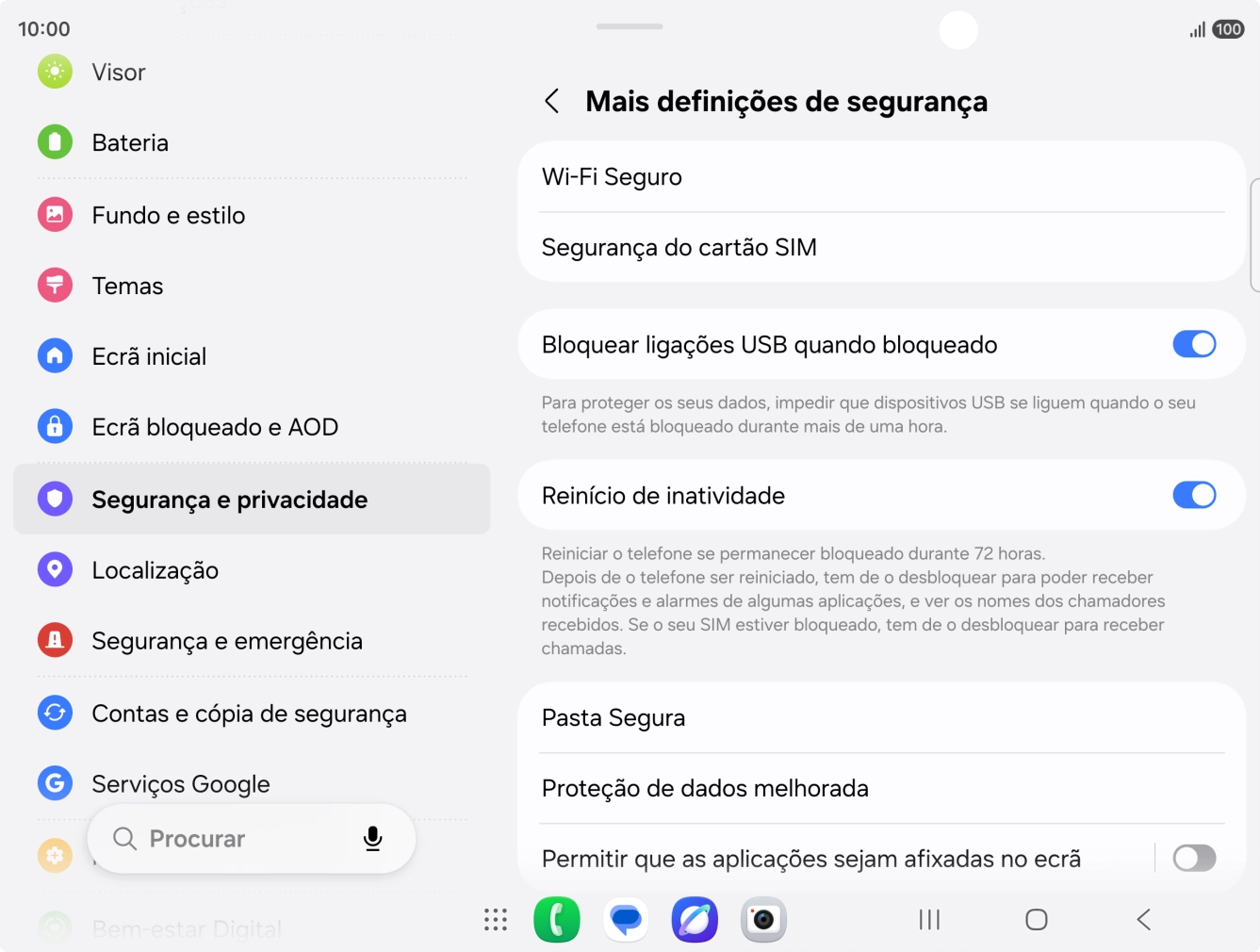Prima Segurança do cartão SIM.