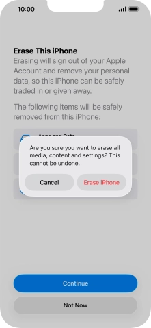 Press Erase iPhone.