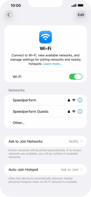 Press the required WiFi network and key in the password for the WiFi network. Press the required WiFi network and key in the password for the WiFi network.