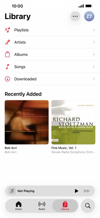 Press Playlists.